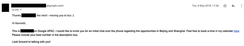 Recruiter email screenshot 2